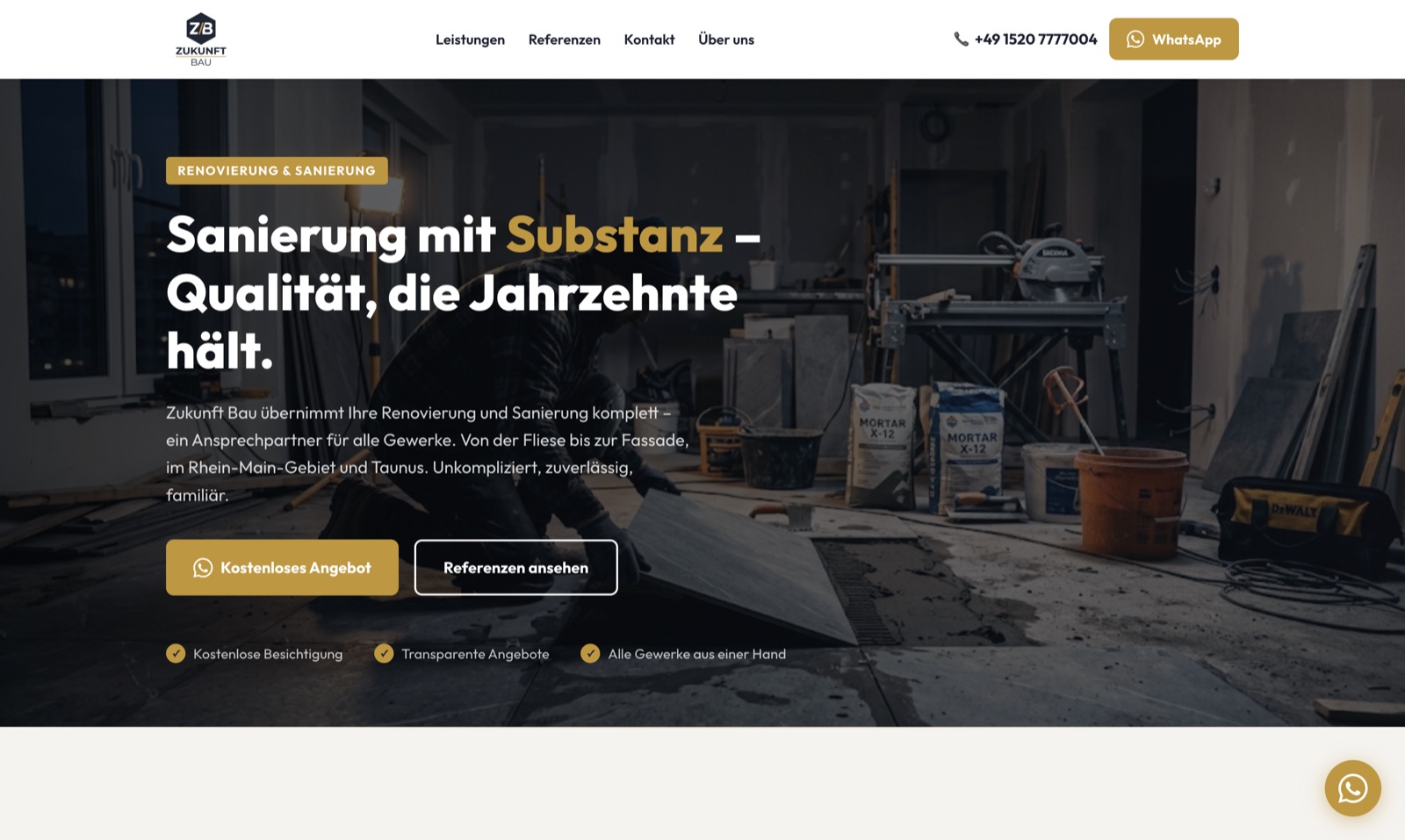 Website Zukunft Bau